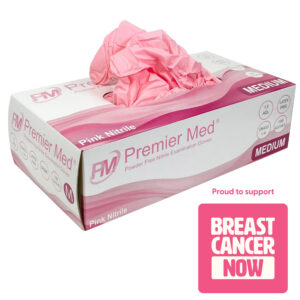 Premier Med Pink Nitrile Gloves (100pcs) – Medium