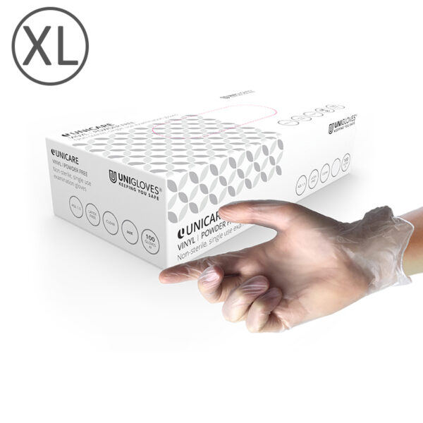 Vinyl Clear Gloves 100’s – EXTRA LARGE