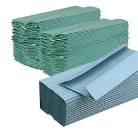 Green / Blue C-Fold Paper Towels (2640pcs)