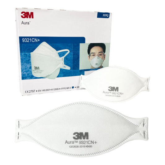 3M Aura 9321CN+ Unvalved KN95 FFP2 Disposable Respirator Mask – 20 Masks