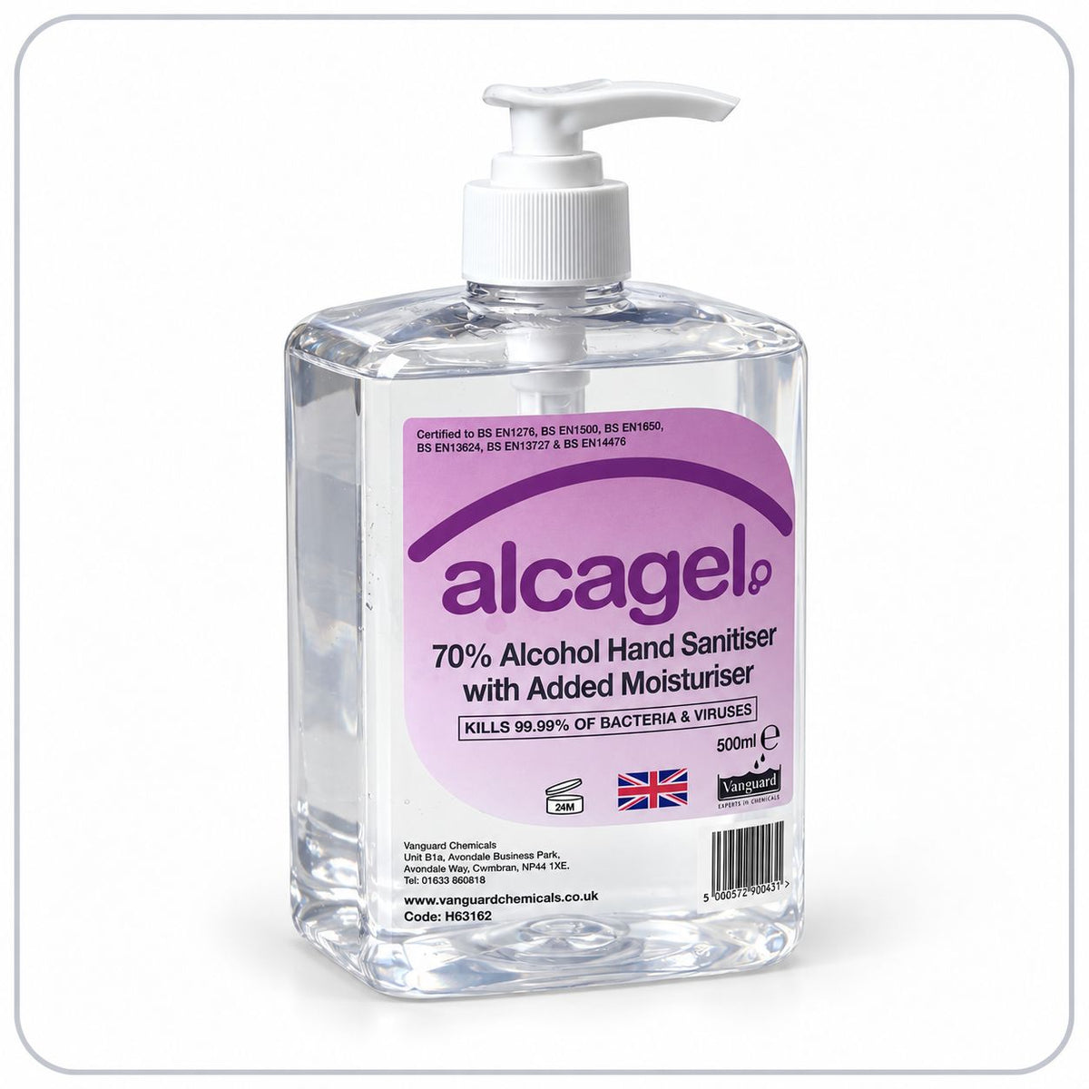 500ml Pump Bottle – Alcohol Hand Sanitiser Gel