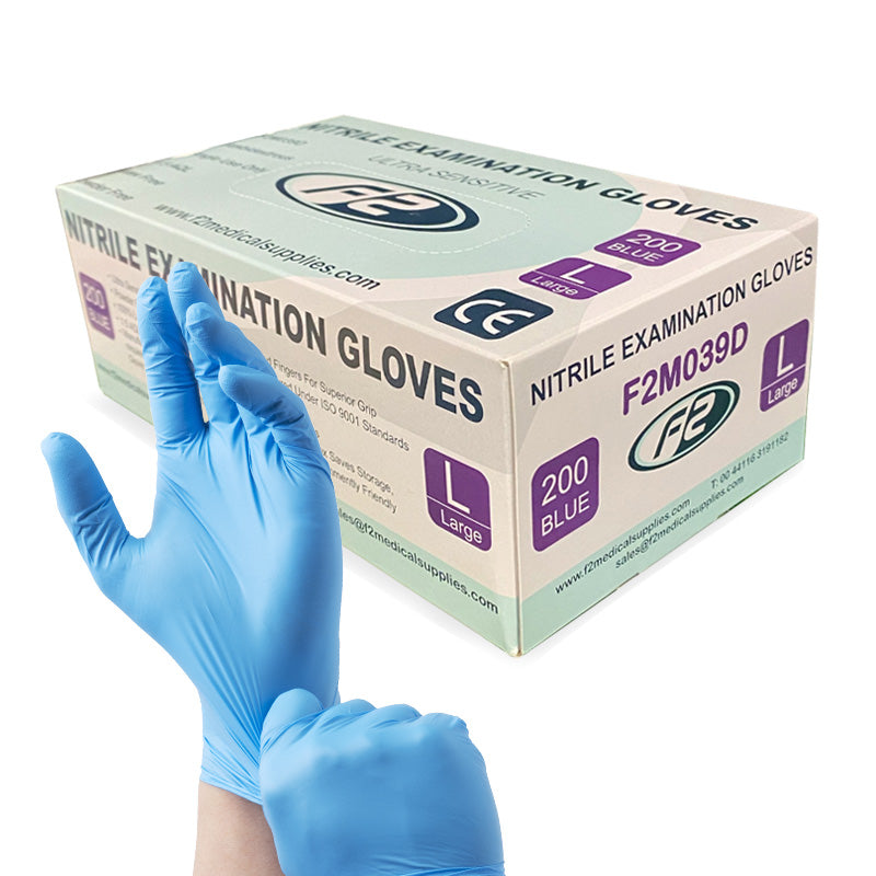 Nitrile Examination Gloves (Box of 200) – Large