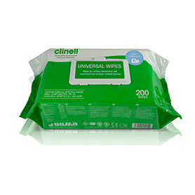 Clinell Universal Wipes – 200 Wipes Per Pack